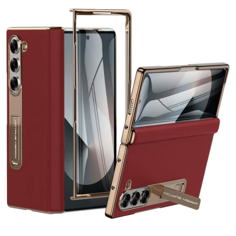 Red and Gold New Phone Case with Kickstand Samsung Z Fold 5